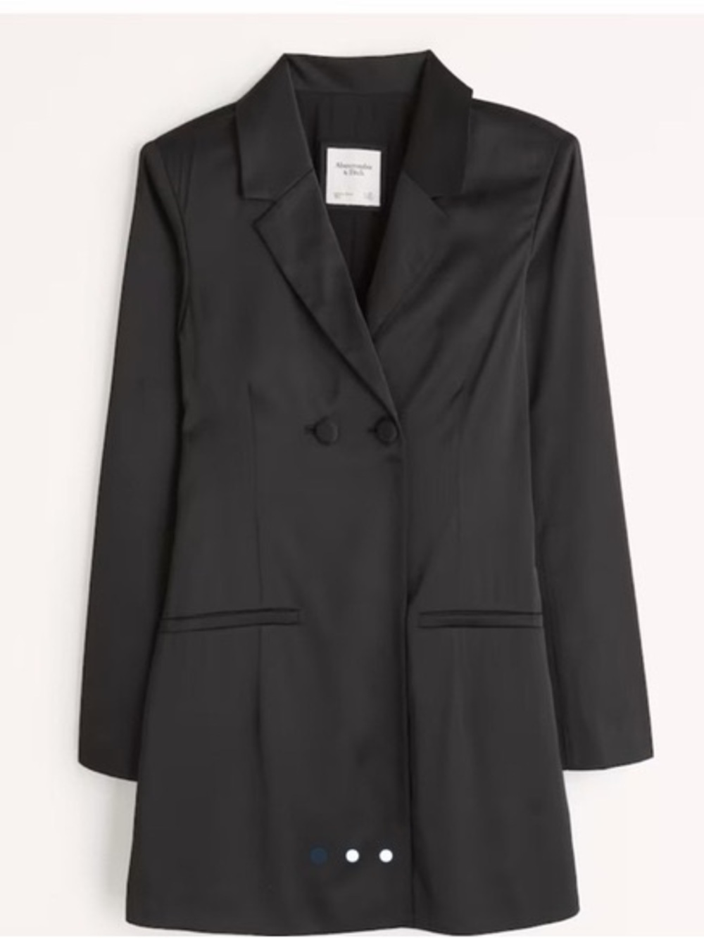 Abercrombie & Fitch Black Double-Breasted Blazer Dress